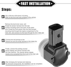4 Pcs Reverse Parking Assist Sensor Compatible for Ford Explorer 2011-2015, for Ford Flex 2013-2019, Durable ABS Plastic Blac