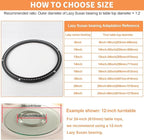 TamBee 20 Inch Lazy Susan Bearing Base, 450 lbs Load Capacity Heavy-Duty Mute Turntable Ring Lazy Susan Hardware for Dining T
