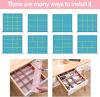 acDesign 40Pcs Grid Drawer Dividers, Adjustable Drawer Organizer for Socks, Underwear, Lingerie, Makeup, Bedroom Office Kitch