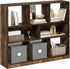 Furinno DALY Book Shelf, 8-Cube Bookshelf, Horizontal Cube Storage Organizer Bookcase, 10.9 x 47.2 x 39.4, for Living Room, B