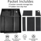 Center Console Organizer Tray for Ford F150 2021 2022 2023 2024 Accessories Interior Secondary Storage Armrest Box Insert Hidden Cubby Drawer (Full Console w/Bucket Seats ONLY) (Gray Trim)