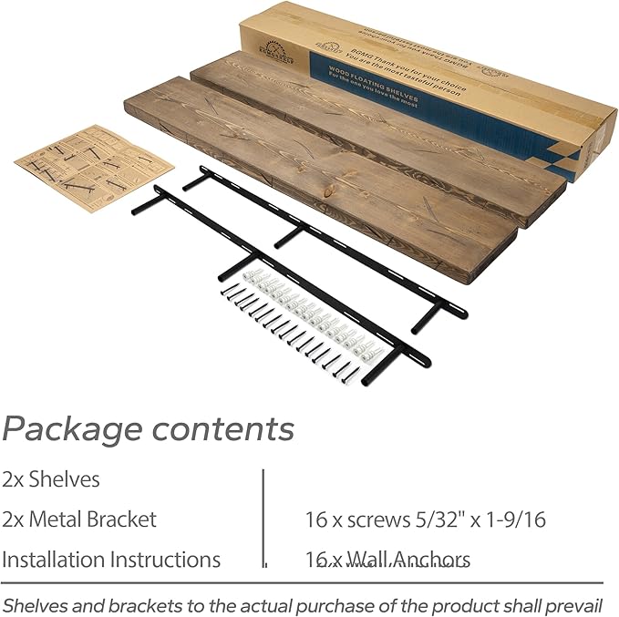 BGMG Floating Shelves 48 inch Long, Distressed Rustic Wooden Wall Shelves for Bathroom Living Room Bedroom Kitchen Farmhouse 