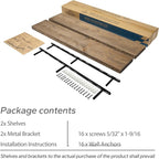BGMG Floating Shelves 48 inch Long, Distressed Rustic Wooden Wall Shelves for Bathroom Living Room Bedroom Kitchen Farmhouse 