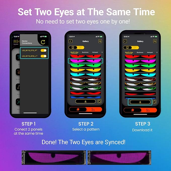 LED Eyes for Truck Windshield, Devil Eyes Light for Windshield, Devil Eyes Light for Car, Truck, SUVs, Pickup, UTV and Golf Cart (2PCS 13.7X4 INCH (Small Size for Cars Only))