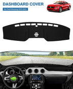 FIILINES Dash Cover for Ford Mustang 2015-2023 (Not Fit Mach-e), Dashboard Mat Mustang Accessories Dash Mat Sunshade Nonslip 