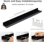 Fun Memories Picture Ledge Shelf, 24 Inch Floating Shelves Set of 2, Nursery Book Shelves for Toys Storage, Kids Bookshelf Wa