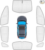 KMF 8pcs Thicken Sun Shades for Volkswagen VW ID.4 2021-2025 2026 Accessories, Full Car Window Covers Sunshade for Windshield Side Rear, UV Block and Blackout Privacy for Car Camping Outdoor