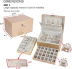 BOOVO Earring Jewelry Box For Women Girl Stud Organizer, 5 Layers Girl Jewelry Organizer Box With Lock Earring Holder Organiz