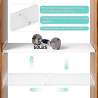 2Pack Adjustable Closet Shelves Organizer, Shelves for Closet Organization, Expandable Tension Shelf Storage Rack for Cabinet