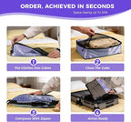 8-Piece Compression Packing Cubes for Travel, Elegant Ultralight Luggage Organizer Set for Women, Space Saving for Carry-On, 