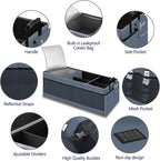 Trunk Organizer with Built-in Insulated Leak Proof Cooler Bag,Collapsible Cargo Organizer for SUV with Non Slip Bottom