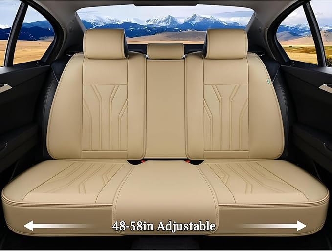 FLORICH Rear Seat Covers Leather Car Seat Covers Waterproof Back Seat Cover Automotive Seat Covers Universal Seat Cushion Pro