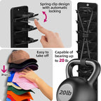 Spring Clip Hat Organizer for Baseball Caps – 2 Pack, Wall Hat Rack for Door & Closet – Keeps 20 Hats Tidy in Entryway, Dorm,