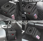 EPAuto Waterproof Car Trash Can with Lid and Storage Pockets, 2.5 Gallon Leakproof, Dark Gray