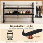 Expandable Shoe Rack - Shoe Stand Holder for Closet, Adjustable Shoe Shelf Storage, Stackable Long Shoe Stand Holder for Livi