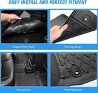Nilight TPE Floor Mats for Honda Pilot 2023 2024 2025 2026,All Weather Custom Fit Heavy Duty Floor Liners