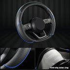 GIANT PANDA D Shape Steering Wheel Cover for Nissan Rogue Kicks - Auto Car Steering Wheel Cover Customized for Nissan Altima 