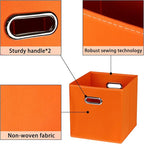 Fabric storage bins Cubes, Fabric Cube Organizer with Handle, Foldable Cube Bins for Cloth or Accessary Storage, 11x11x11, Se