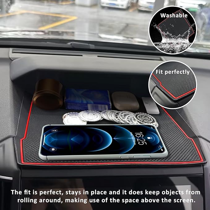 Auovo Dashboard Mat Compatible with Subaru Crosstrek Accessories 2018-2023 Forester 2019-2024 XV Impreza 2018-2023 Car Interi