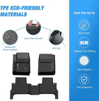 Nilight TPE Floor Mats for Chevy Colorado GMC Canyon Crew Cab 2015 2016 2017 2018 2019 2020 2021 2022,All Weather Custom Fit Heavy Duty Floor Liners