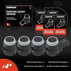 A-Premium 4-PC Rear Reverse Backup Parking Assist Sensor Compatible with Chevy, GMC & Cadillac Models - Silverado 1500 2007-2
