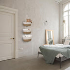 3 Tier Wall Mounted Woven Hanging Basket, Over the Door Hanging Basket with Hooks, Decorative Storage Hanging Closet Removabl