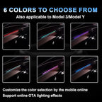 Tesla Smart Blind Spot Detection Ambient Lighting for Tesla Model 3 Y Highland Juniper, Plug-and-Play, Custom Color Modes Dyn