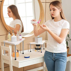 Weenson Bathroom Counter Organizer Over Sink for Toiletries Makeup, Kitchen Countertop Organizer Spice Rack for Salt, 2-Tier 