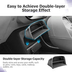 LUWU Center Console Organizer Compatible with 2026 Hyundai Palisade Calligraphy Accessories Armrest Console Organizer 2026 Palisade Front Center Under Screen Storage Tray (ONLY for 7-Seat)