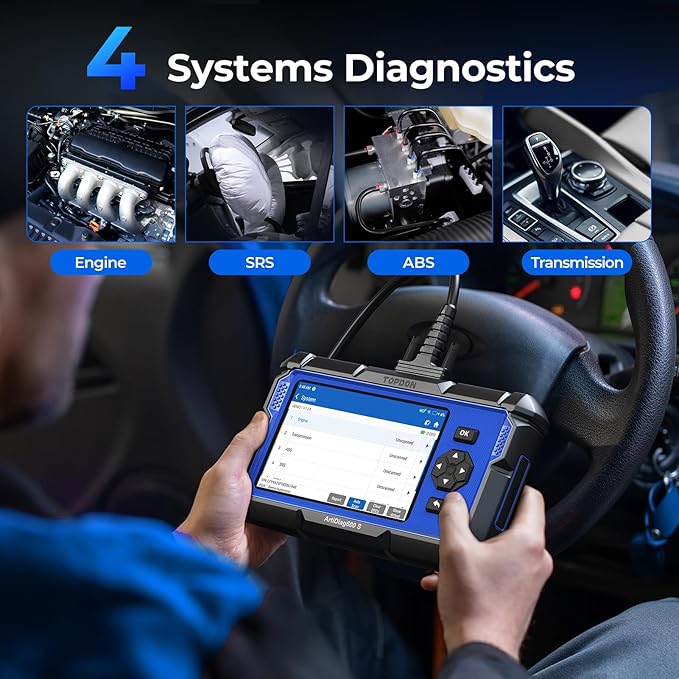 TOPDON Upgraded AD600S OBD2 Scanner, Diagnostic Tool, ABS SRS Transmission Engine Code Reader, 9 Reset Services Scan Tool,