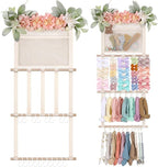 POVETIRE Headband Holder Hair Bows Organizer for Girls, Hair Accessories Display Storage Wall Hanging Decor for Baby Nursery 