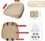 2 Pack Leather Front Car Seat Cover Bottom Car Seat, Anti-Slip and Full Wrap Driver Car Seat Protectors with Storage Pocket, 