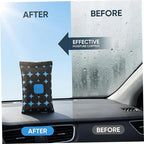 Car Dehumidifier Bags, 4 Pack Reusable Silicone Desiccant Bag with Color Indicator Silica Gel Packets for Windshield Fog &