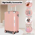 WireHot 22x14x9 Airline Approved Vintage Style Carry On Luggage with Backpack Sets for Women, ABS+PC Hardshell Small 20 inch 