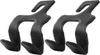 Car Headrest Hooks for Purses and Bags, Upgraded 2 in 1 Cars Back Seat Head Rest Hanger Vehicle Leather Organizer Storage Holder Hook Matching Cars Interior, 2-Pack, Black