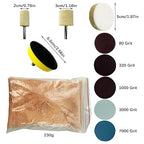 34Pcs Glass Polishing Kit, Multifunctional Scratch Remover Window Repair Tool for Window Repair, with Felt Polishing Wheel Po