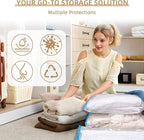 Vacuum Seal Bags with Portable Electric Pump, 6 Pack Vacuum Storage Bags for Clothing Travel, Compression Packing Space Saver