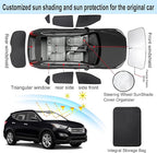 TINGLU Window Shades for Hyundai Santa Fe 2013-2018 Accessories Car Side Full Windows Rear Triangular Windshield Sun Shade Sun UV Rays & Privacy Protection for Camping,Napping,and Relaxing 8PCS