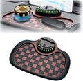 Multifunction Car Anti Slip Mat, 360° Rotatable Phone Holder Dashboard Pad with Temporary Parking Number Rotatable Car Anti S