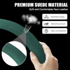 Suede Steering Wheel Cover with Upgraded Silicone Inner Ring, Breathable, Anti-Slip, Leather Universal 14.5 to 15 Inch Steeri