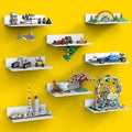 BlissBox 8-Pack Large Display Shelves for Wall Compatible with Lego Building Bricks, 11.3x6.3inch Dual-Sided 36x20 Studs for 