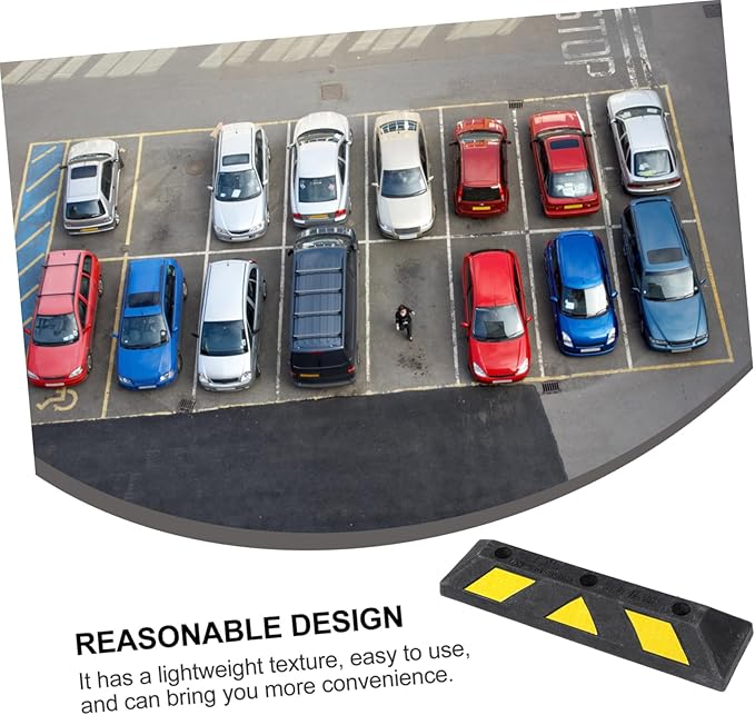 Luxshiny Block for Garage Parking Stopper for Trucks Trailers and Cars Easy to Install Garage Parking Aid for Safety and Space