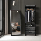 Sorbus Clothing Rack with Drawers - Clothes Stand Dresser - Wood Top, Steel Frame, & Fabric Drawers - Tall Closet Storage Org