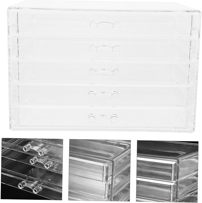 Makeup Organizer Box Desktop Jewelry Holder Acrylic Storage Cosmetics Display Compact Stylish