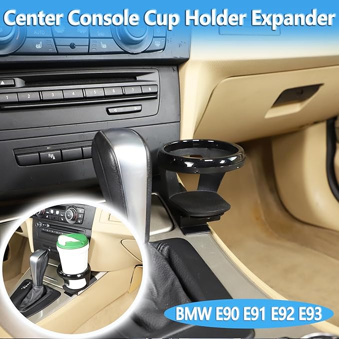 Center Console Water Cup Holder Compatible with BMW 3 Series 2005-2012 E90 E91 E92 E93 325i 320i 318i,Passenger Front Seat Ce