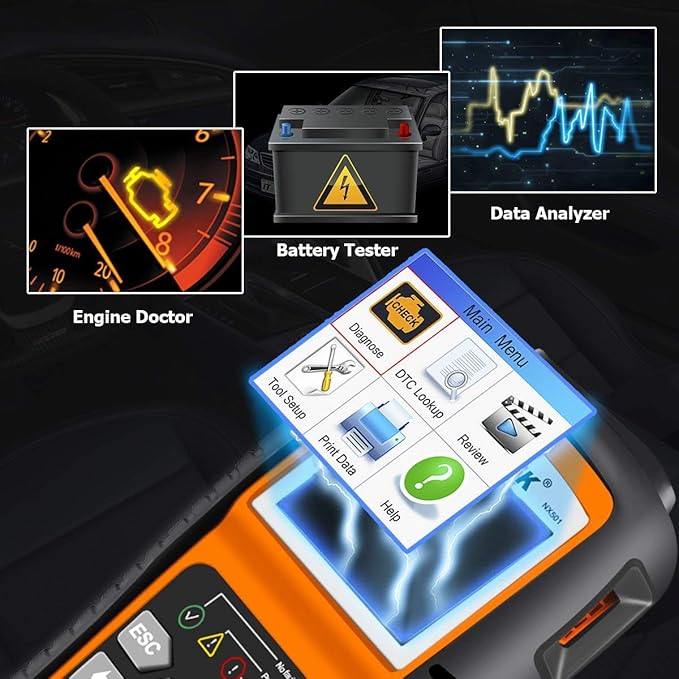 NEXPEAK OBD2 Scanner, NX501 Enhanced OBD II Auto Code Reader, Car Diagnostic Scan Tool Vehicle Check Engine Light Analyzer for