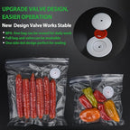 20PCS ATOSUN Vacuum Sealer Bags for Food, upgraded Air Valve, BPA -Free Vacuum Sealing Food Storage Bags, Reusable Sous Vide 