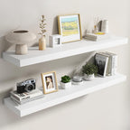 Dreamland White Floating Shelves 48 Inch Long,8 Inch Deep Floating Shelves,48" W x 8" D Wall Shelves for Bedroom,Living Room,