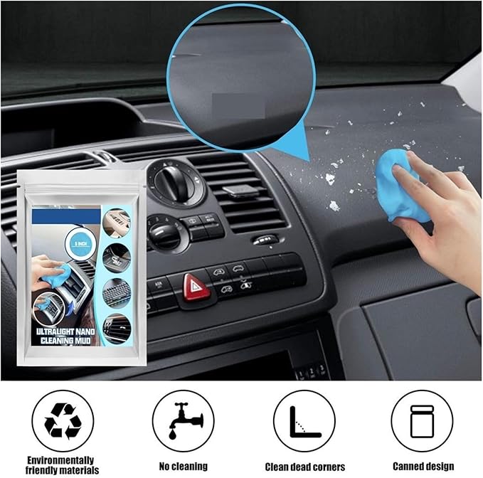 20g Car Cleaning Gel Slime - Magic Mud for Automobile Air Vent, Computer Keyboard, and Interior Cleaning Tool