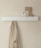 Kazai.® Coat Rack Wall Mount with Shelf 'Tone' | Modern Design Coat Hanger with Hidden Hooks and Storage | Hat Rack with Shel